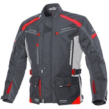 Büse Torino II Textiljacke schwarz/hellgrau/rot Herren Motorradjacke wasserdicht