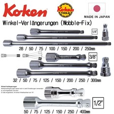 Koken Winkel-Verlängerungen 1/4" | 3/8" | 1/2" | Wobble-Fix (bis 15° Winkel)