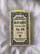 Original Altenburger Skat -Karte Sächsisches Bild Nr.49 / 32 Blatt
