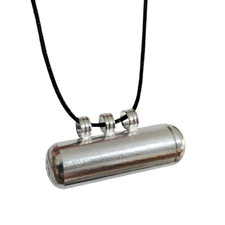 Medaillon Anhänger Halskette groß 925 Silber Messing Stash Phiole Taweez Schm...