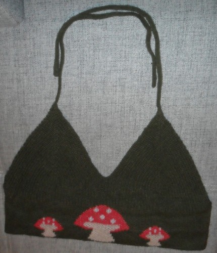 Damen strick binde neckholder - strick,