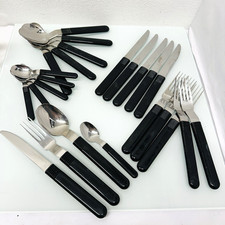 Vintage Ikea Besteck 80er J. Schwarz 24 tlg made in Japan