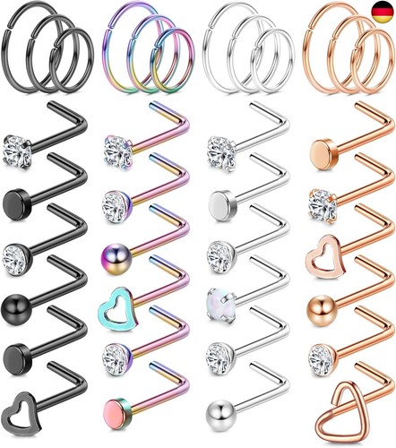 36pcs 18g 20g - 20g, nasenpiercing