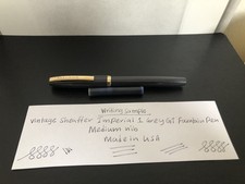 Vintage Sheaffer Imperial 1 grau GT Füllfederhalter mit Patrone
