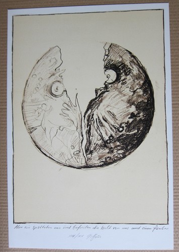 Günter brus lithografie 1985 - günter,