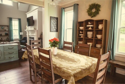 Tischdecke spitze creme - tischdecke, creme/dunkel