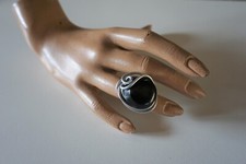 DIY Statement Modeschmuck Aludraht Ring Silber mit eingearbeiteten Knopf