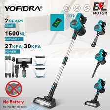 YOFIDRA® 1.5L Kabellos Akku Staubsauger 2 Gänge Bodensauger Für Makita 18V Akku
