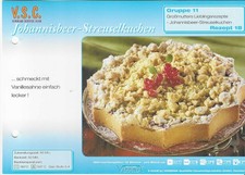 Vemmina Rezeptkarte  -   Johannisbeer-Streuselkuchen    - Gruppe 11 Rezept 18