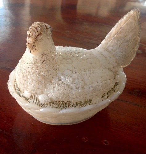 Opal dose deckel huhn 1900 - dose,