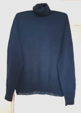Rollkragen Wollpullover Petrol Strick Pullover 100% Wolle Gr.S / ZARA