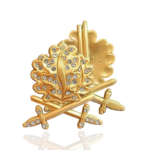 Goldenes eichenlaub mit - goldenes,