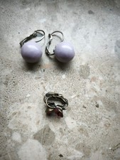 Konplott Ohrringe Pink antik Messing sowie Ohrringe Kugel Flieder Brisur