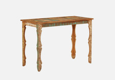 Esstisch 4 Personen Design 140x70x76 cm Altholz Massivholz Used Look Barock