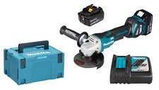 Makita Akku Winkelschleifer 18V Flex Trennschleifer mit Zubehör Akku Ladegerät