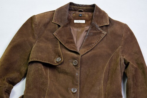 Vintage leder mantel jacke - leder,