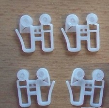 4 Stk Schleuderwagen mit Gardinenröllchen 8 mm für Schleuderstab InnenlaufRollen