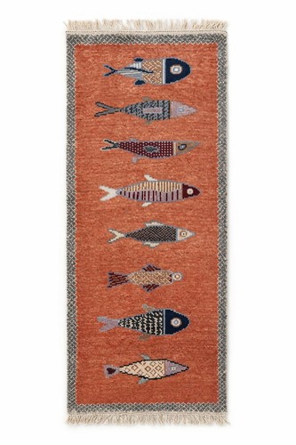 Boho fisch läufer teppich - fisch,