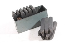 alte Schlagzahlen 10mm Buchstaben A bis Z Schlagstempel Stempel ABC old vintage