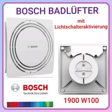 Bosch Leiser Badlüfter 1900 W100 FAN für Bad mit Lichtschalteraktivierung