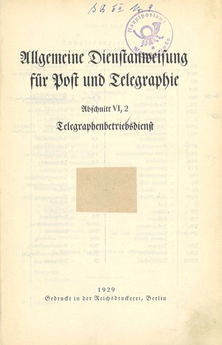 Allgemeine dienstanweisung - allgemeine,