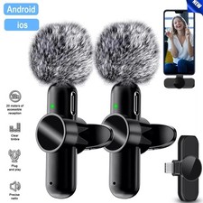 Mini kabelloses Lavalier Mikrofon Handy Smartphone USB-C Mikro für iOS Android