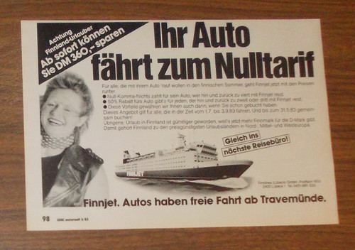Seltene werbung finnjet fähre - werbung,
