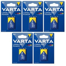 5 x VARTA Batterien E-Block Alkaline 9V LONGLIFE Power 6LP3146 für Rauchmelder