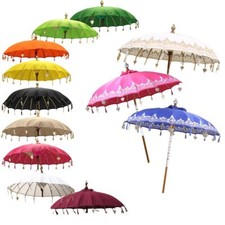 Bali Sonnenschirm Balinesischer Schirm ideal für Balkon 2-teilig ca. 130 Ø cm