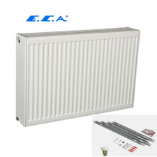 ECA Heizkörper Universal Typ 22 Ventil & Kompakt  + Ventil & Wandhalterung