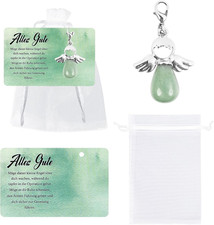 Schutzengel Schlüsselanhänger Edelstein Karte Engel Glücksbringer Musselinbeutel