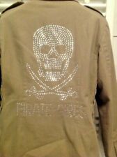 Forever 18 Jacke Piraten Khaki Grün mit Steinchen verziert 