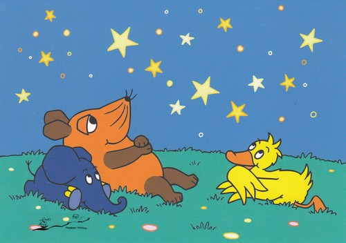 Postkarte maus und - und, im