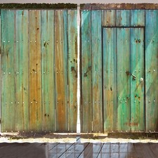 Jahrgang Rustikale Gardine Rustikale alte Holztor