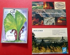 3 x Künstlerkarte Ginkgo & Marienglas Höhle Friedrichroda als Eintrittskarte 