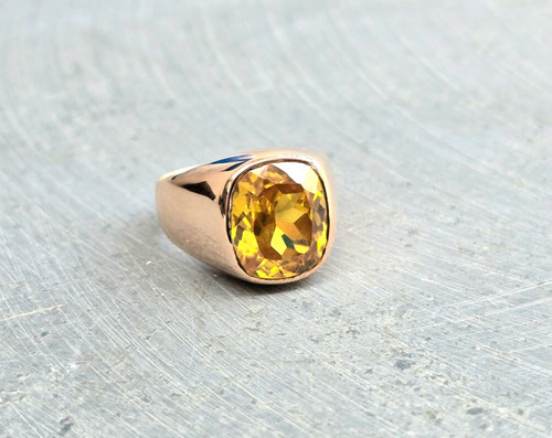 Roségold gelb citrin - gelb, herren