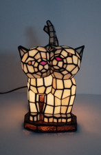Stilarts Tiffany Stand Tisch Lampe Tischlampe Tischleuchte Tiffanylampe Katzen