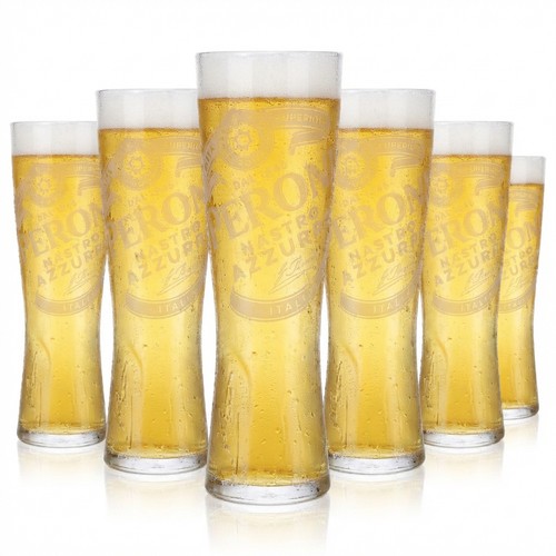 Peroni bier glas 3l - 6x,