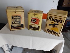 3 Alte  große Kaffeedosen KLIPPS - HEIMBS KAFFEE im guten Zustand 