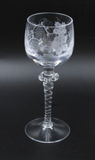 EiSCH Mundgeblasen Handgeschliffen Weinglas Glas Wein Weintraube Vintage H 20 cm