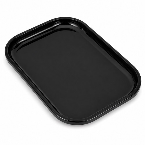 Metalltablett schwarz gold - metalltablett,