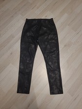 Damen hose Lederoptik  Schwarz Gr M