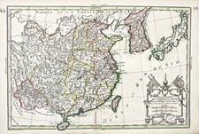 China Chine Korea Japan Asia Philippe Pretot Karte map engraving Asien 1775