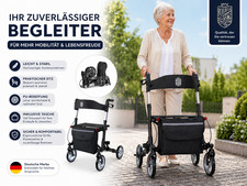 Rollator mit Gummireifen Sitz