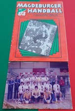 1985/86 SC MAGDEBURG I. Halbserie Handball Programm-Sonderheft + Bild/Karte 1980