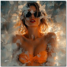 Leinwand Bild Frau Erotik Rote