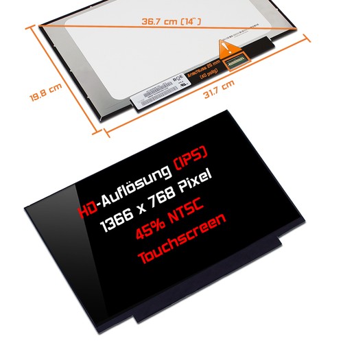 Led touch display matt - 14", touch-display