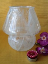 Windlicht einteilig Glas weiß