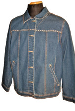 Jeans Jacke Gr. 50 mit Strass neuw.