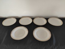6 x Kuchenteller Teller - Mitterteich Bavaria Porzellan - Goldrand- neuwertig